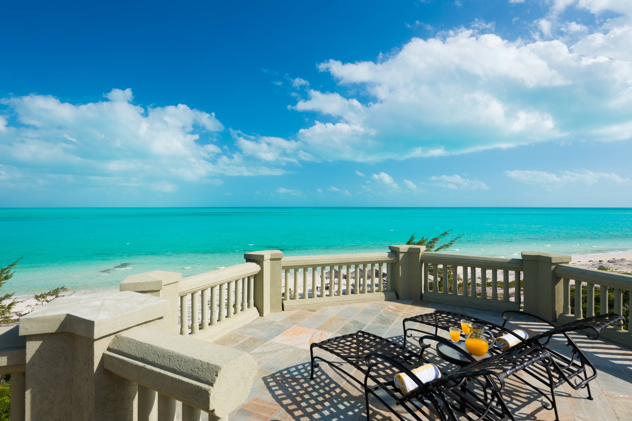 Casa Varnishkes  private beachfront and tennis villa on Long Bay Beach Turks and Caicos Islands