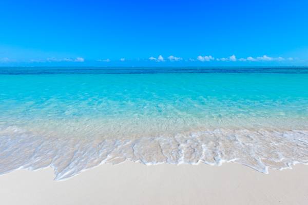 Beach at Serenity House holiday villa on Grace Bay Turks and Caicos